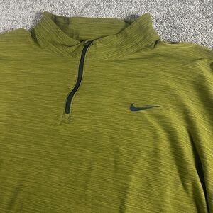 Nike Shirt Mens 2XL Green Superset Lightweight Quarter Zip Golf Training Gym